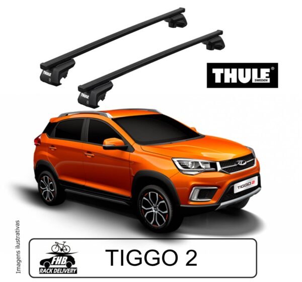 Rack Teto Thule Evo SquareBar Para Chery Tiggo 2