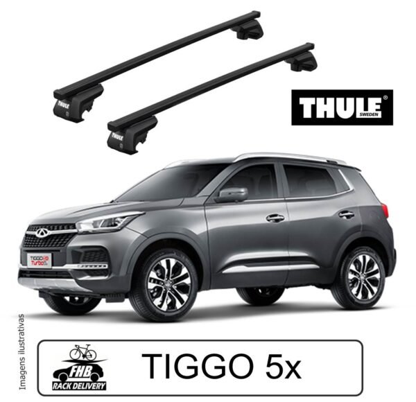 Rack Teto Thule Evo SquareBar Para Chery Tiggo 5x 2019