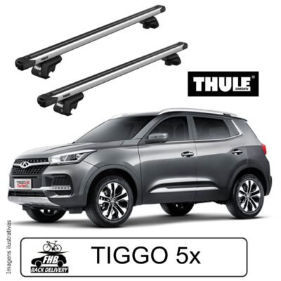 Rack Teto Thule Evo SlideBar Para Chery Tiggo 5x 2019