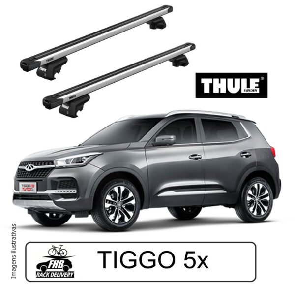 Rack Teto Thule Evo SlideBar Para Chery Tiggo 5x 2019