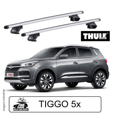 Rack Teto Thule SmartRack Alumínio Para Chery Tiggo 5x 2019