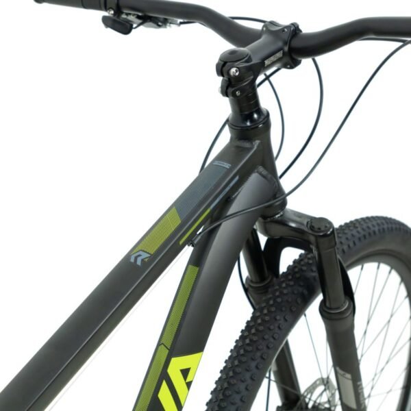 Bicicleta Rava Pressure 29 MTB Alum.  21v Shimano F/disco Cinza/Verde - Image 5