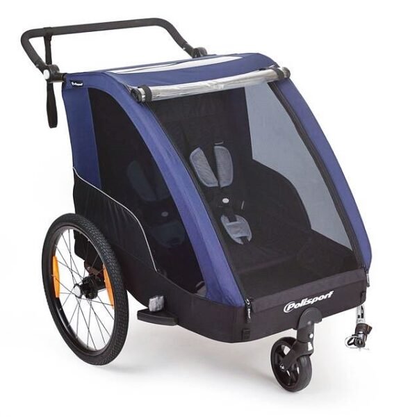 Trailer e Carrinho Infantil Polisport para 2 Crianças