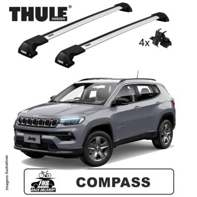 Rack Thule Edge Flush Rail 7206 para Jeep Compass 2016 a 2022