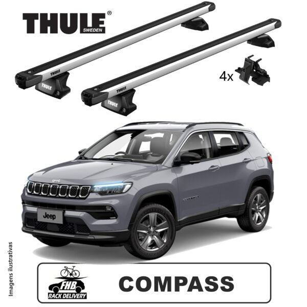 Rack Thule Evo SlideBar para Jeep Compass 2016 a 2022