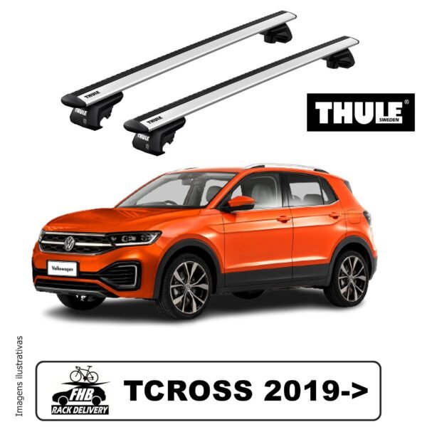 Rack de Teto Thule T-Cross 2019 em Diante - WingBar Prata