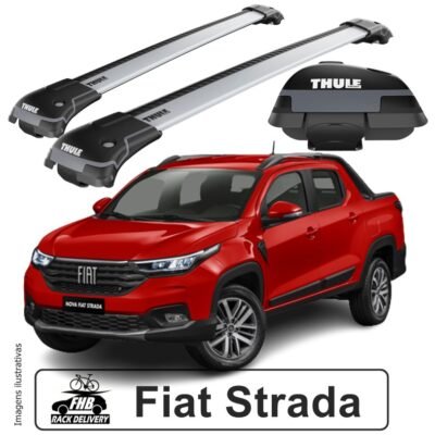 Rack Teto Thule Edge WingBar para Fiat Strada Volcano/ Ranch 2023