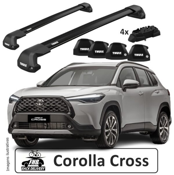 Rack Thule Fixpoint Edge Black para Toyota Corolla Cross 2021>