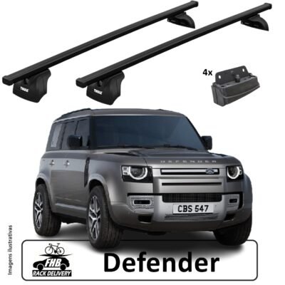 Rack Teto Thule Evo SquareBar para LAND ROVER Defender, 4P SUV, 2020/2023