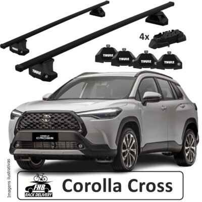 Rack Thule Squarebar Evo para Toyota Corolla Cross 2021>
