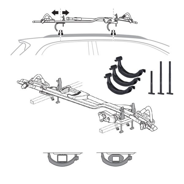 Adaptador Thule ProRide Adapter 8895 para Barras Squarebar e Smartrack (XT) - Image 2