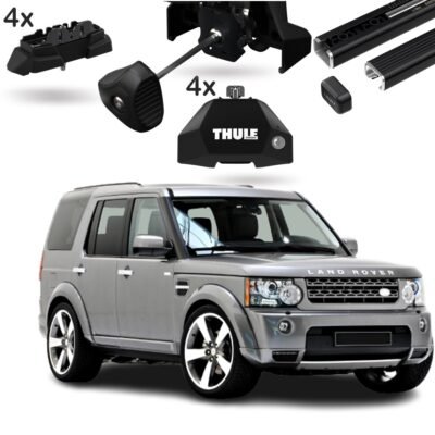 Rack Thule Ponto Fixo SquareBar Evo para Discovery 2009 - 2017