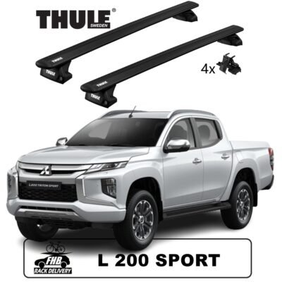 Thule Evo WingBar Evo Black Flush Rail 7106 Para Mitsubishi Triton Sport 2022