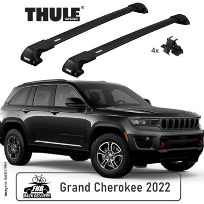 Rack Thule Edge Black Flush Rail 7206 para Jeep Grand Cherokee 2022