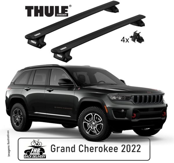 Rack Thule Evo WingBar Black  para Jeep Grand Cherokee 2022
