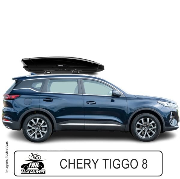 Bagageiro Maleiro Thule Motion XT XXL 610 Litros para Chery Tiggo 8 2021 em Diante