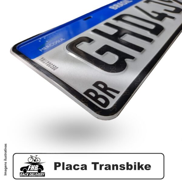 Placa Extra Sinalização Aluminio para Transbike Thule