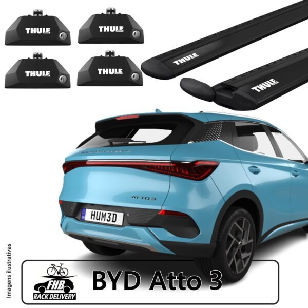 Rack Thule Evo WingBar Black para BYD Atto 3 SUV 2022-
