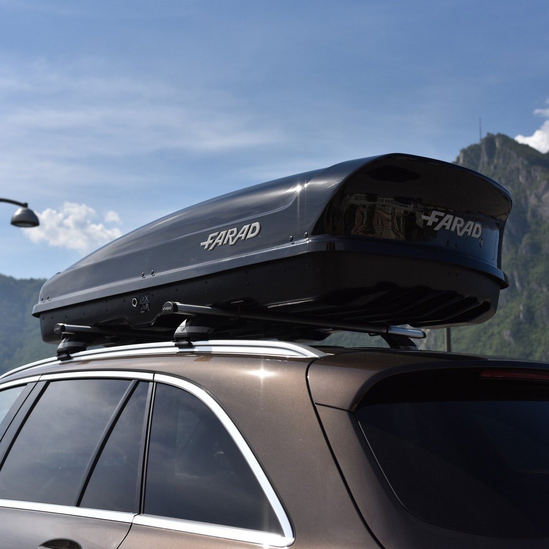 Aluguel Bagageiro Farad Koral 480 Litros Preto Fosco - Imagem 3